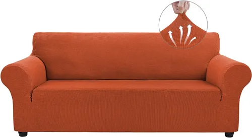 Vista 17 de Asnomy Fundas de sofá para sofá de 2 cojines, fundas elásticas para sofá biplaza, protector de mascotas, fundas de muebles para perros y gatos, tela