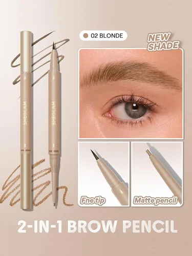 Vista 4 de SHEGLAM Lápices de cejas de doble cara Crema Impermeable Larga Duración Ojo Cejas Pluma Maquillaje - 02 Rubio