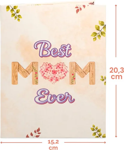 Vista 2 de Paper Love Frndly - Tarjeta desplegable 3D para el día de la madre, la mejor mamá del mundo, para madre, esposa, cualquier persona, 100% reciclada