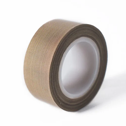 Vista 2 de Cinta de teflón, cinta de 1/2 pulgada x 10 metros x 0.18mm de baja fricción, cinta adhesiva resistente a altas temperaturas, resistente a la Marrón
