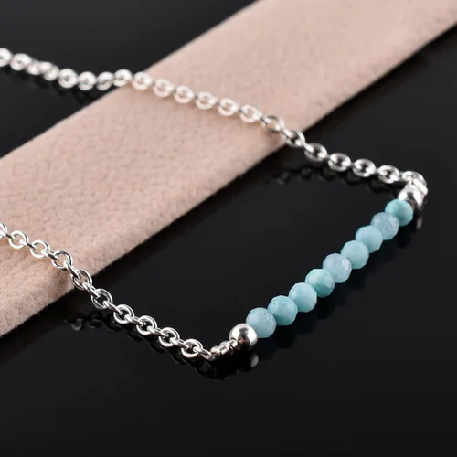 Vista 56 de YANARA Pulsera de tobillo para mujer, piedra de nacimiento natural, cuentas de piedras preciosas, tobillera delicada hecha a mano de 9 pulgadas +
