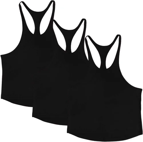 Vista 9 de ZUEVI Camiseta sin mangas para hombre, corte muscular, culturismo, gimnasio, espalda en Y, camiseta sin mangas para entrenamiento