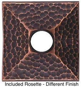 Vista 3 de Emtek 260906 - Roseta de latón tradicional con acabado a juego, 4 acabados, roseta martillada, Brass, 2609