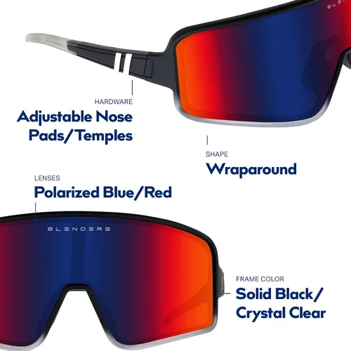 Vista 72 de Blenders Eyewear Eclipse X2 - Gafas de sol polarizadas - Lente envolvente - 100% protección UV - Para hombres y mujeres