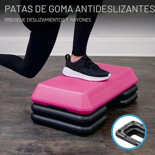 Vista 4 de Freestyle STEP Plataforma de escalón para ejercicio, Stepper de tamaño circuito para ejercicio en casa