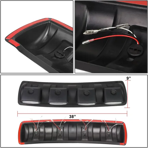 Vista 5 de DNA MOTORING FL-ZTL-360-CH Luz antiniebla universal montada en el techo con arnés de cableado e interruptor interior, ángulo de haz ajustable