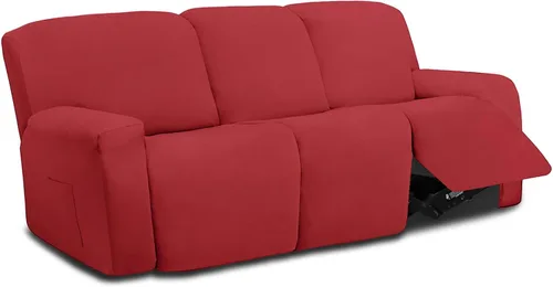 Vista 70 de Easy-Going - Funda elástica de microfibra para sofá reclinable seccional, suave vellón ajustable a tu sofá de 2 cuerpos, lavable, protector