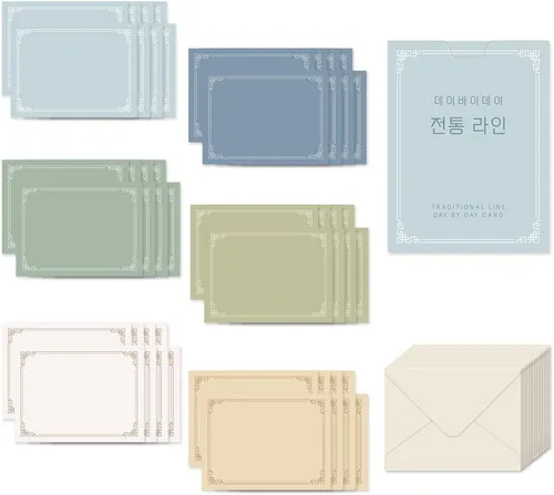 Vista 30 de Monolike Tarjeta Día a Día, 105 Luna - Mezcla de 48 mini tarjetas individuales, 24 sobres Paquete