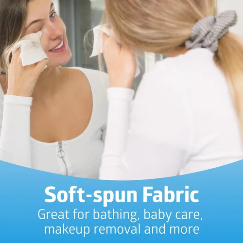 Vista 4 de Medline Toallitas secas ultrasuaves para bebés, paños de limpieza desechables suaves, 500 unidades, el tamaño de la toallita seca es de 10 x 12
