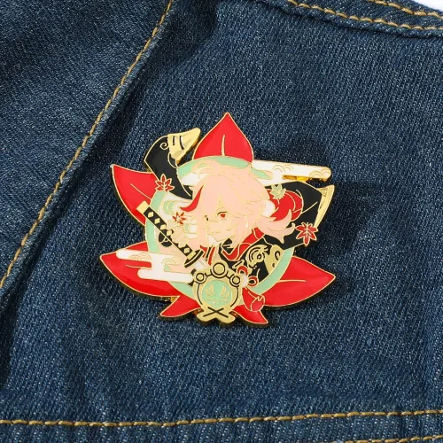 Vista 4 de Genshin Impact - Broche de esmalte para cosplay colección de alfileres de solapa de metal anime Genshin Impact Keqing Xiao exquisitos broches joyas