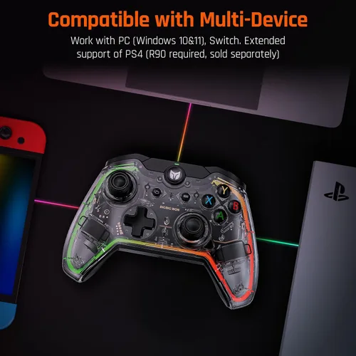 Vista 3 de Wired Controllers, BIGBIG WON PC Gaming Controller RGB2 Custom ButtonsMacroTurbo, Controller for PC Win10&11, Controller for Switch for Zelda Tears