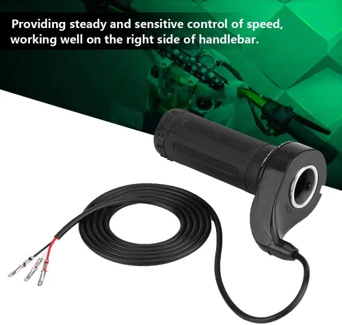 Vista 3 de Empuñadura del acelerador, acelerador universal de velocidad de giro con conexión de 3 cables para scooter eléctrico, bicicleta, bicicleta