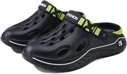 Vista 8 de Qiucdzi Zuecos unisex para hombre y mujer, zapatos de jardín con soporte para el arco, sandalias cómodas sin cordones, sandalias para el trabajo
