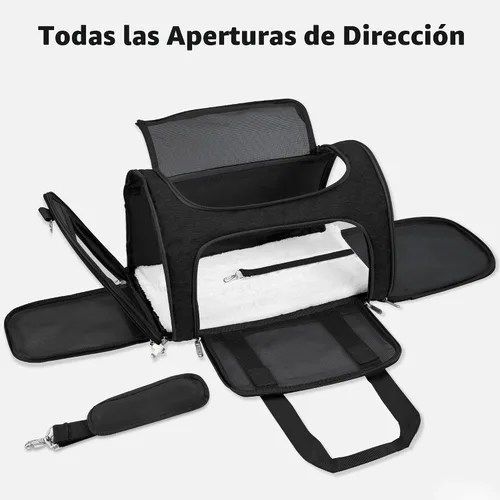 Vista 2 de Transportador de lados suaves para gatos/perros/mascotas, transportadores de viaje plegables para mascotas para gatos grandes/perros pequeños