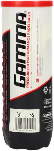 Vista 2 de Gamma Pelotas de pádel presurizadas deportivas, aprobadas por IPF, paquete de 3 unidades, alto rendimiento, rebote duradero y consistente, ideal