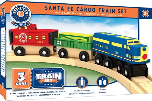 Vista 7 de MasterPieces Lionel - Juego de tren de madera original de 3 piezas, motor de vapor original, juguete para niños y niños con licencia