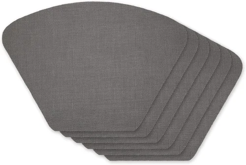Vista 25 de DII PVC Tabletop Collection Woven Indoor / Outdoor - Juego de manteles individuales, 13x17.25, aguamarina, 6 piezas