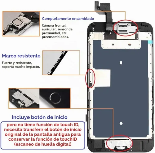 Vista 2 de Brinonac para iPhone 6s Reemplazo de pantalla negra, pantalla táctil LCD digitalizador montaje completo con herramientas de reparación completas