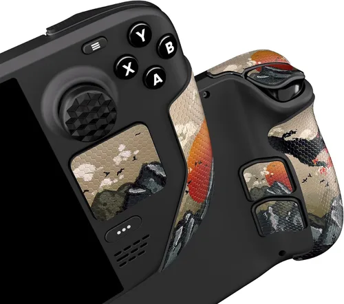 Vista 15 de PlayVital Professional Textured Soft Rubber Pads Handle Grips for Steam Deck LCD & OLED, Trackpads Skin Grip Enhancement Back Button Protective