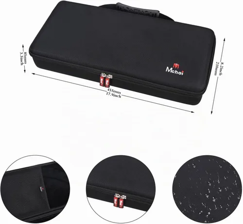 Vista 8 de Mchoi Funda rígida portátil compatible con la impresora móvil inalámbrica Epson Workforce WF-100/WF-110, solo funda (negro)