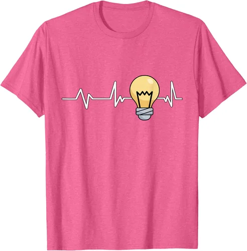 Vista 26 de Bombilla Heartbeat bombilla regalo bombilla bombilla camiseta Negro