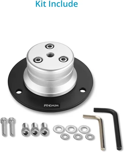 Vista 8 de PROAIM Euro/Elemac Base Industria Adaptador Estándar Placa de Montaje para Cine Dolly, Euro-Basado Bazooka, Elevadores de Altura, Plataformas