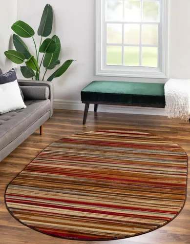 Vista 10 de Unique Loom Barista Collection - Alfombra Icatu (octágono de 6 pies 1 pulgada, beige/marrón)