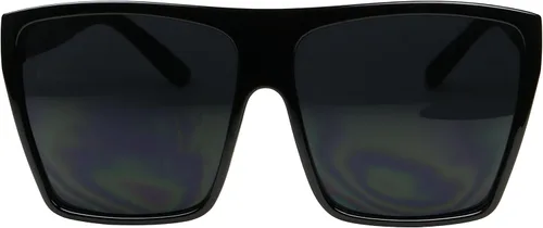 Vista 3 de ShadyVEU Kim K - Lentes de sol de moda, tamaño XL, con forma trapezoidal cuadrada, superficie plana