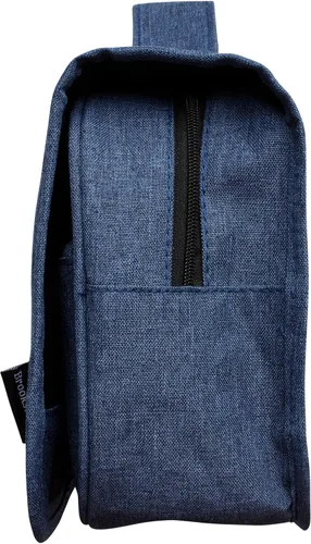 Vista 2 de Brookstone Neceser de viaje – Neceser para mujeres y hombres con gancho para colgar – Organizador de artículos de tocador ligero para viajes, Azul