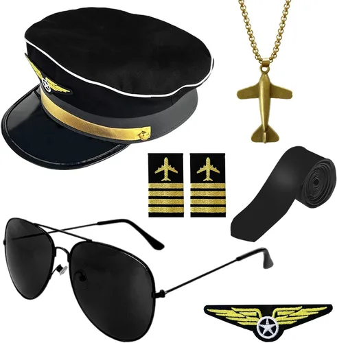 Vista 11 de Juego de disfraz de ardilla de perro piloto piloto de ratón cerdo, accesorios de disfraz de Halloween