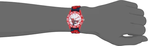 Vista 2 de Marvel WMA000413 - Reloj analógico de cuarzo con correa de plástico, color negro, 16 (modelo WMA000413)