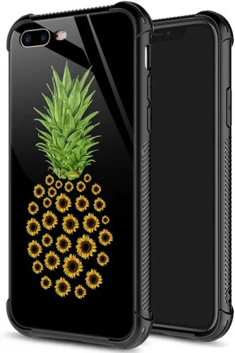 Vista 31 de ZHEGAILIAN Funda para iPhone 7/8 Plus, protección de grado militar, esquinas a prueba de golpes, funda antiarañazos para iPhone 7/8 Plus, girasol