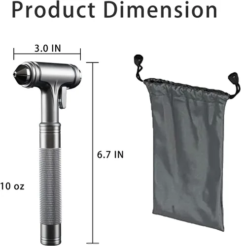Vista 3 de Cortador de cinturón de seguridad para romper ventanas, herramienta de escape totalmente metálica ignífuga, herramienta de escape de cinturón