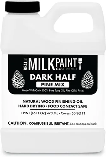 Vista 8 de Real Milk Paint Medio oscuro, aceite de tung oscuro y aceite de cáscara de naranja para acabado de madera, tablas de cortar, bloques de carnicería