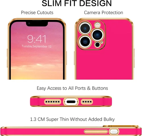 Vista 2 de VENINGO Funda para iPhone 13 Pro Max, TPU suave de ajuste delgado con soporte de pulsera ajustable, resistente a los arañazos y a prueba de golpes
