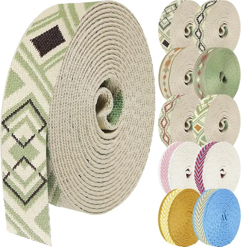 Vista 57 de 1.5 pulgadas Correa de nailon con patrón, correas de cinturón de nailon, correas para bolso, correas para mochila, cinturón de nailon