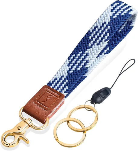 Vista 15 de Fishent Llavero de Muñeca Elástico, Cordones de Muñeca Trenzados Lindos para Llaves, Soporte de Llavero para Mujeres y Hombres, Correa de Muñeca