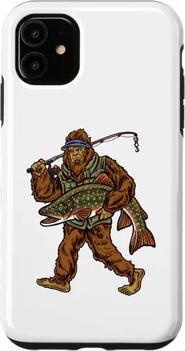 Vista 8 de iPhone 16 Brook Trout River Fishing Bigfoot Hunting Fishermen Case