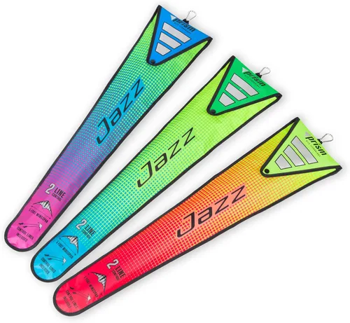 Vista 6 de Jazz 2.0 Dual-line Sport Kite Ready to Fly with Flying Lines, Wrist Straps, Winder, Instructions, and Storage Bag