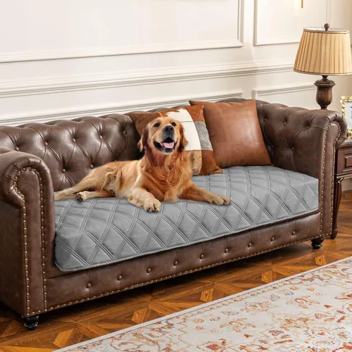Vista 43 de Ameritex Funda impermeable para cama de perro, manta para mascotas con parte trasera antideslizante para muebles, cama, sofá