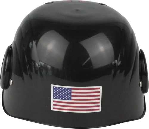 Vista 4 de Accesorio básico para disfraz de casco de piloto de caza negro para niños, Negro
