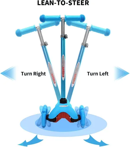 Vista 8 de ChromeWheels Mini Scooter para Niños Pequeños, Scooters Deluxe de 3 Ruedas para Niños, 4 Alturas Ajustables con Scooters de Patada