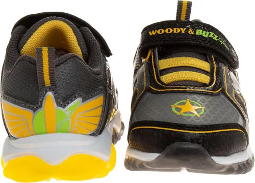 Vista 3 de Disney Pixar Toy Story - Zapatos deportivos para niños - Buzz Lightyear y Woody sin cordones con luces para niños pequeños (niños pequeños)