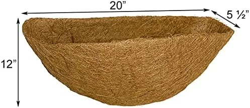 Vista 2 de Gardman - Revestimientos de fibra de coco semicirculares, 20 pulgadas de largo, paquete de 5