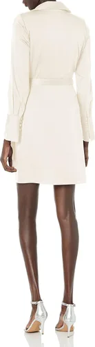 Vista 2 de GUESS Vestido cruzado Eco de manga larga Adair para mujer