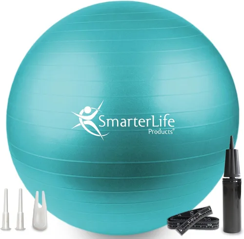 Vista 12 de SmarterLife - Pelota de yoga y ejercicio para fitness, equilibrio, estabilidad o embarazo, pelota para entrenamiento de tronco y terapia física