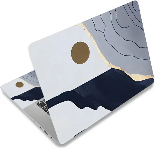 Vista 14 de Adhesivo para laptop de 12.1-15.6 pulgadas, calcomanía reutilizable universal de vinilo para laptop, protector de arte impermeable en color panal