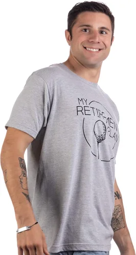 Vista 4 de My (Golf) Plan de jubilación Camiseta divertida con texto en inglés Golfing, camiseta de humor para hombre