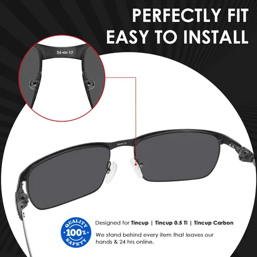 Vista 3 de BLAZERBUCK Almohadillas de repuesto transparentes para Oakley Tincup OX3184 Tincup 0.5 Ti OX5099 Tincup Carbon OX5094