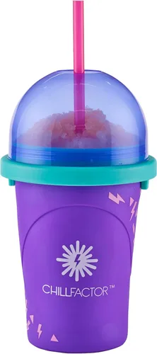 Vista 2 de Chill Factor Color Shock Slushy Power Purple - Maker Juguete de cocina exprimidor de granizado reutilizable